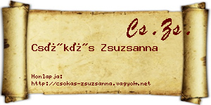 Csókás Zsuzsanna névjegykártya