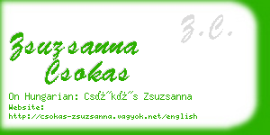 zsuzsanna csokas business card